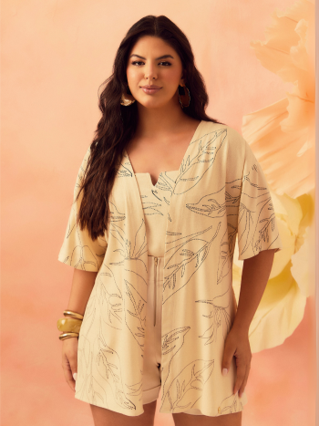 Kimono Linho Print