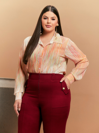 Blusa Camisaria Faixa Ilhós