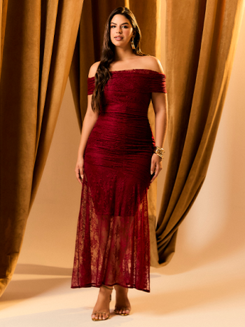 DressCurve Renda Drapeado